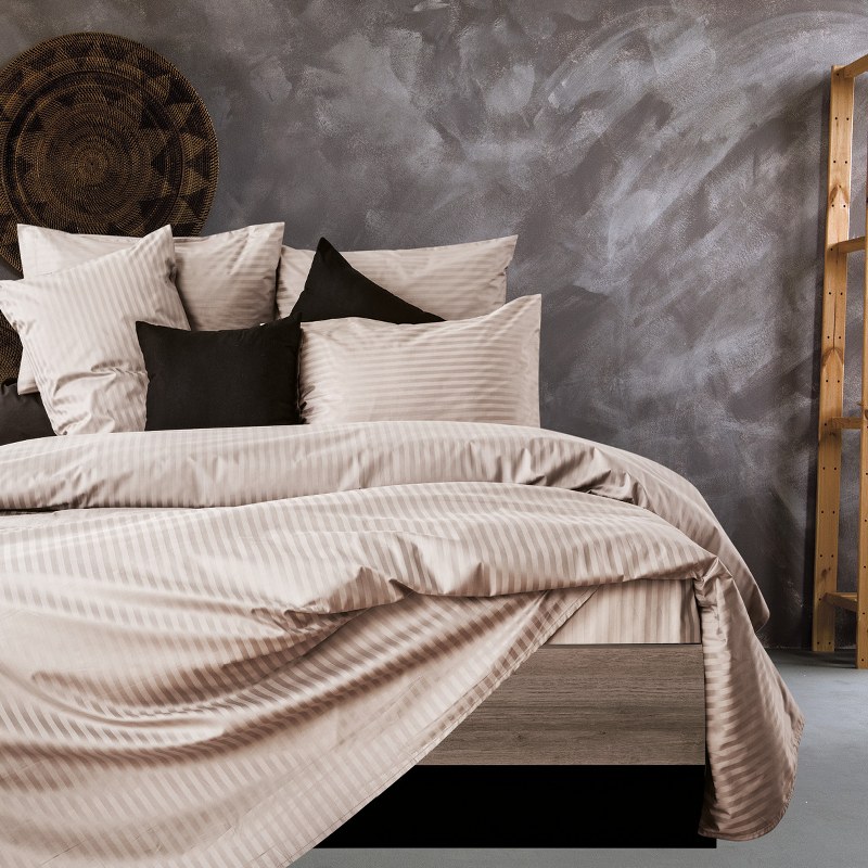 Σετ Σεντόνια Βαμβακοσατέν King 250x280εκ. Lusso Taupe SB HOME (Ύφασμα: Βαμβάκι 100%, Τύπος κατωσέντονου: Χωρίς Λάστιχο, Χρώμα: Καφέ, Μέγεθος: King Size) - Sb home - 5206864053090